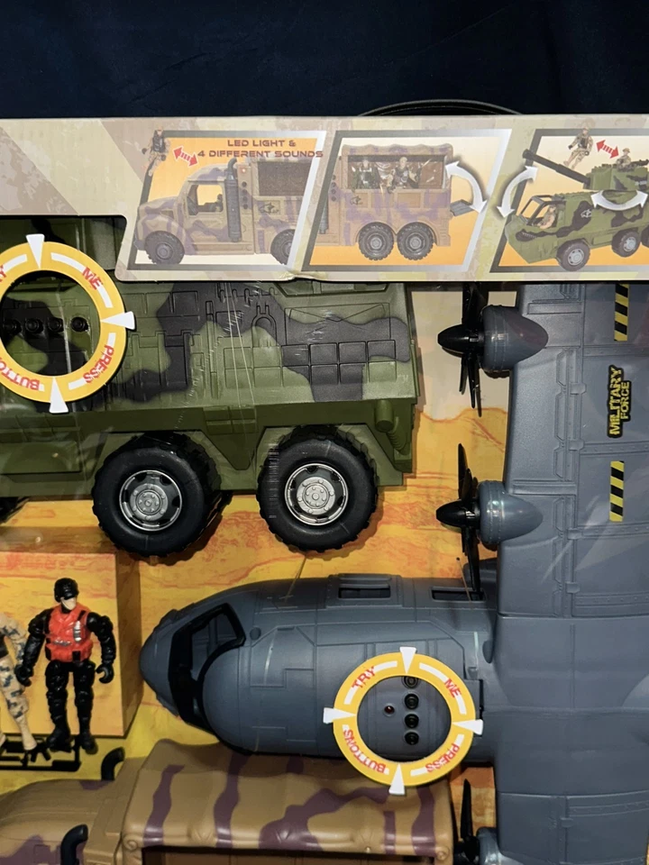 ENORME JUEGO DE FUERZA DE TAREA MILITAR DE JUDA FIGURAS 1:18 AVIONES DE COMBATE VEHÍCULOS BLINDADOS Foto 3 de 4