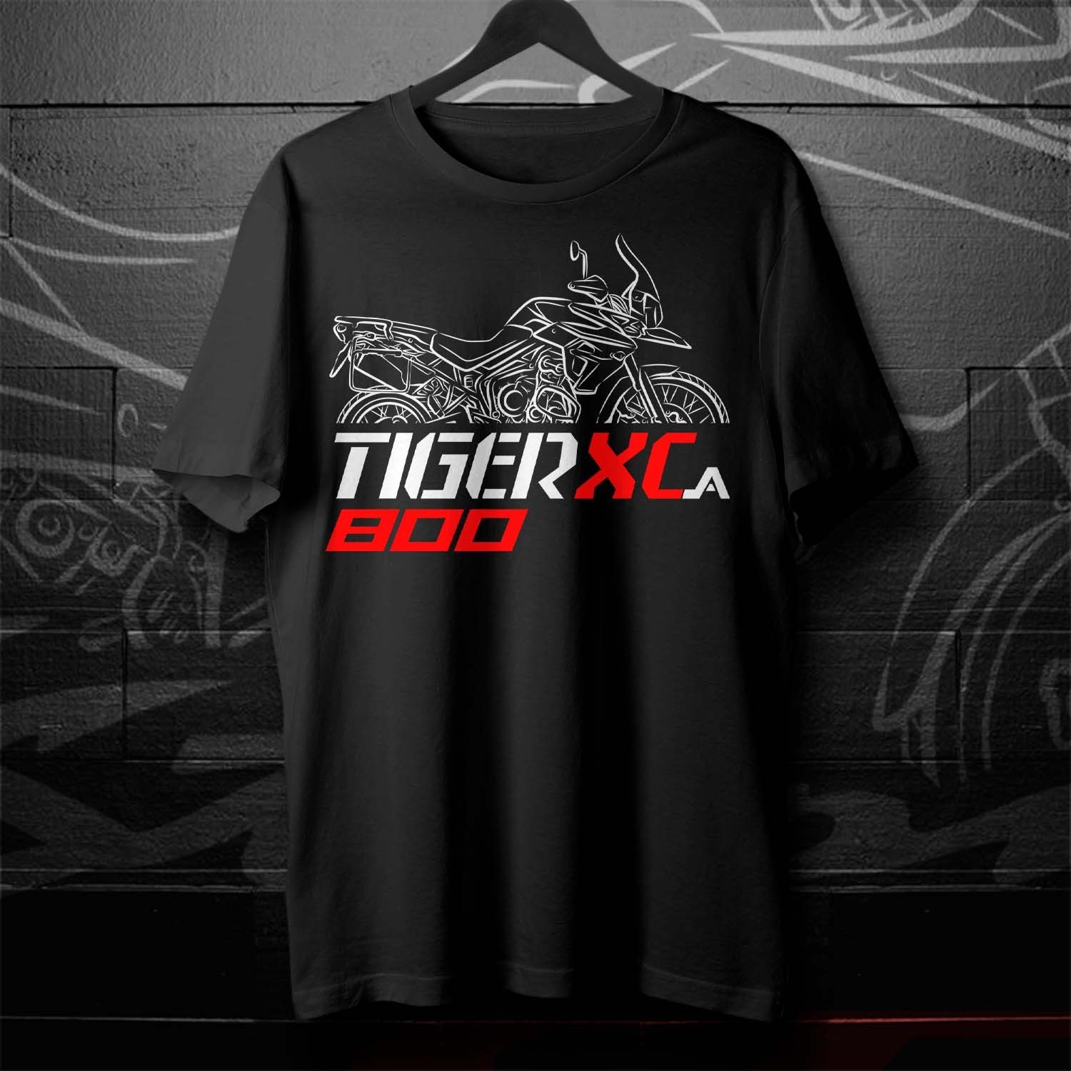 Biker T-Shirt for Fans of British Tiger 800 XCA 2015-2020 Motorcycle, ADV Riders