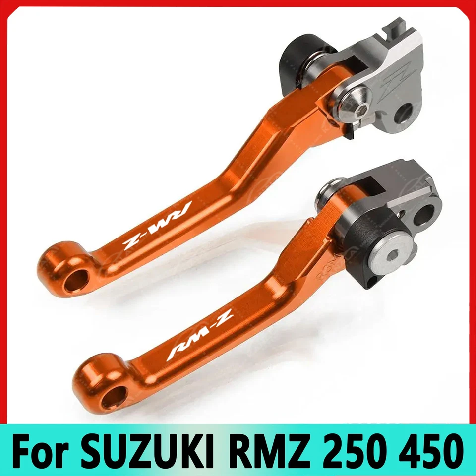 CNC Aluminum Pivot Foldable Brake Clutch Levers For SUZUKI RMZ 250 450 New Foto 4 de 4