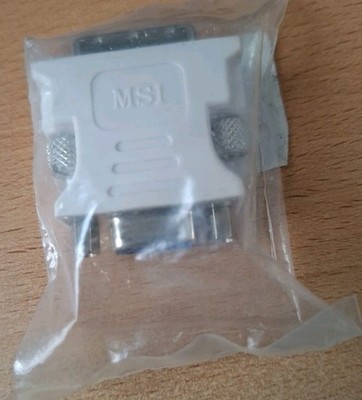 DVI-A VGA Adapter N58-32M0031-A43 MSI DVI-A-Stecker auf VGA-Buchse NEU