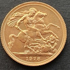 1978 Gold Sovereign coin