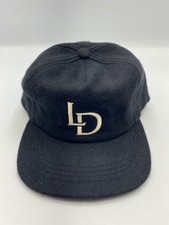 Vintage Les Deux Black LD Monogram Snapback Cap Made in USA Adjustable Retro Hat