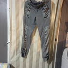 Women’s Junior The Straight Crop Pants Gray And Silk On Pockets Buttons Size 4 — photo 1