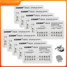 10Pack Dental Brackets Orthodontic Braces Metal Mini Standard Mesh Base Roth/MBT