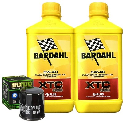 Set Service Bardahl Öl XTC 5W40 Für Polaris Atv 425 Magnum 6x6 1996>1997
