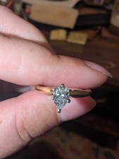 14K Gold Diamond Bridal Ring Set | Vintage | Real Diamonds