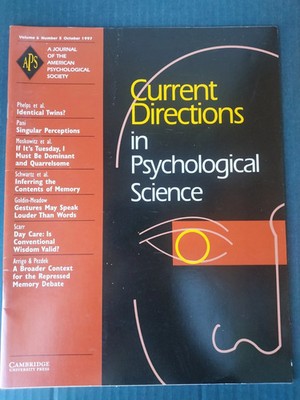 Current Directions in Psychological Science (Vol. 6, No. 5 / 1997)