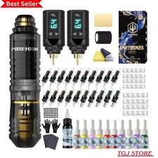 POSEIDON Tattoo Pen Kit Tattoo Gun Kit with 2pcs Tattoo Batteries Tattoo pen kit
