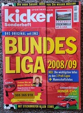 Kicker Bundesliga Sonderheft 2008 / 2009 mit Super-Stecktabelle 1., 2.,  3. Liga
