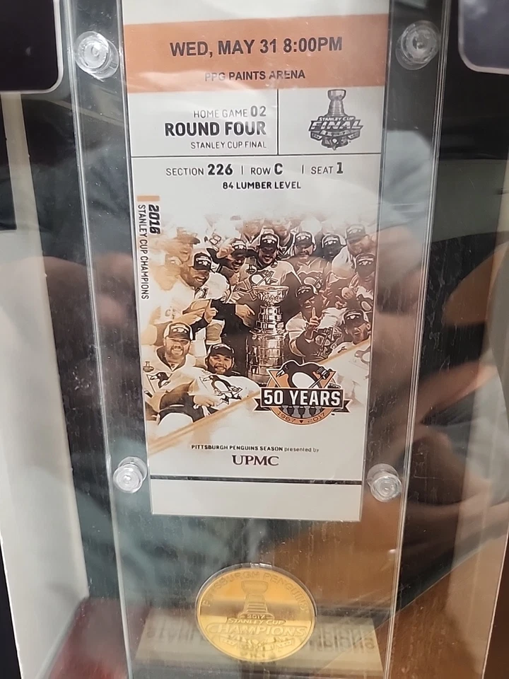 NEW Highland Mint Pittsburgh Penguins Ticket Collection 2017 Stanley Cup Champs - Image 2 of 3