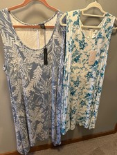 TAHARI or JOIE Women's Plus 2X Floral Print Knit Tank Dress NWT--Choose Color!