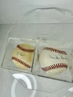 2 HOF'er YOGI BERRA DUKE SNIDER Rawlings Signed Baseball with Ball Cube League
