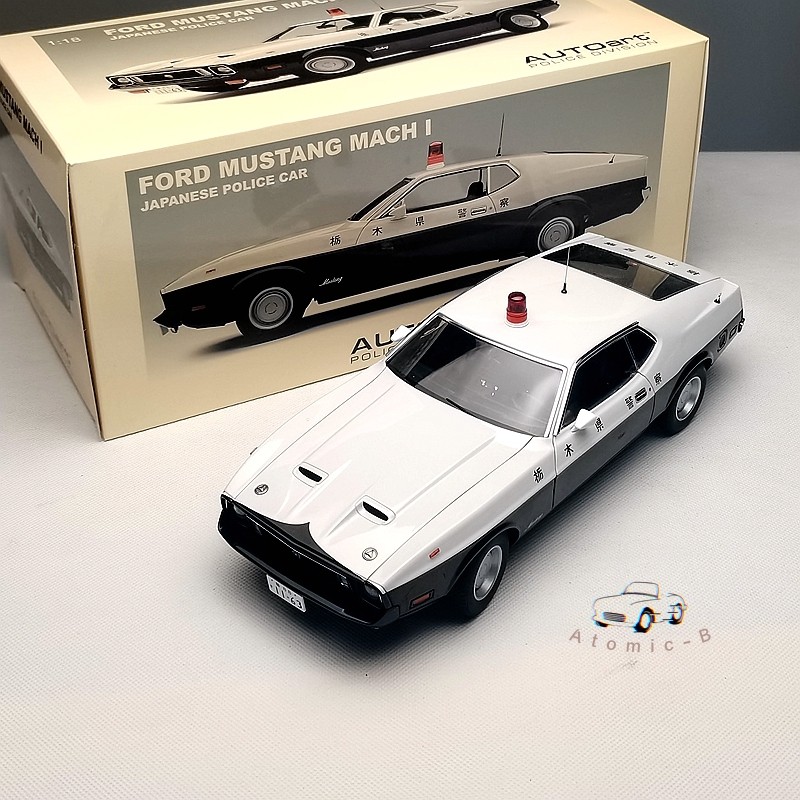 AUTOart 1/18 Ford Mustang MACH 1 Japanese Police Car Alloy Car