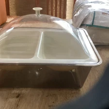 Food Display Tray Buffet Cold Serving Cooler Platter Party Platter Dish Plate S2