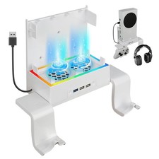 Wall Mount Cooling Fan for Xbox Series S with 2 Fan and 3 USB Port with Contr...