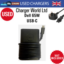 Original Dell Latitude Laptop 65W Type-C Adapter Charger With Power Lead 0124