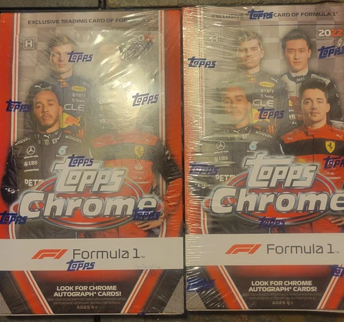 2022 Topps Chrome F1 Formula 1 Racing 2 Hobby box Lot 18 Packs New