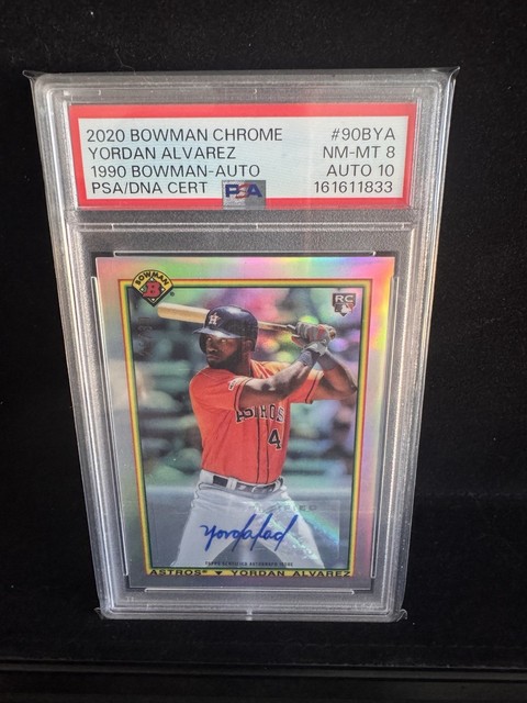 2020 Bowman Chrome Refractor 1990 Bowman Yordan Alvarez Auto PSA 8 25/30