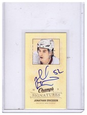 Jonathan Ericsson 2009-10 Upper Deck Champ's Mini Signatures Auto Card #CA-ER