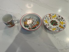 Tiffany Co. Child's 3 Piece Dish Set - Plate, Bowl Mug in Mint Condition