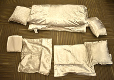 Hallmart Collectibles 7 Piece Comforter Bedding Set Silver Design Queen Size