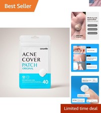 40 Count All-Natural Hydrocolloid Pimple Patches - Designed for Blemish Control