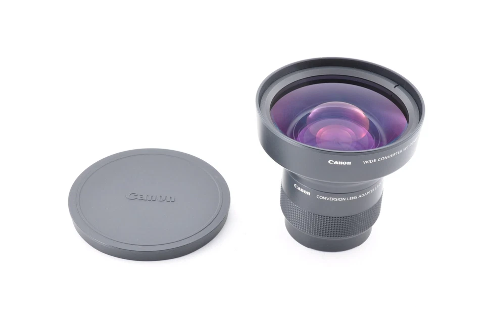 Canon WC-DC58B 0,75x lente convertidor ancho + adaptador LA-DC58H de Japón #0571 - Imagen 2 de 4