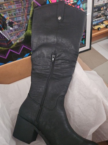 Sugar "india Models" TALL Boots Women's Size 9 M Black Distressed #174c - 第 23/24 張圖片
