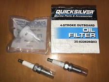 Fuel Filter, Oil Filter & Spark Plugs for Mercury 15HP 20HP 4-Stroke Outboard