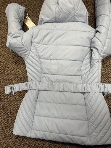 Maralyn & Me FROZEN BLUE Juniors' Faux-Fur Hooded Belted Puffer Jacket, Medium - Picture 7 of 9