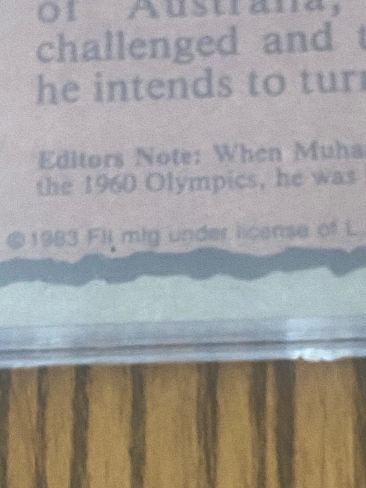 1983 Greatest Olympian’s XVIIth Olympiad 1960 Roma Cassius Clay cartão comercial EUA - Imagem 4 de 4