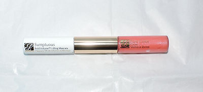 ESTEE LAUDER * SUMPTUOUS MASCARA & PURE COLOR LIP GLOSS DUO * BLACK & ROCK CANDY