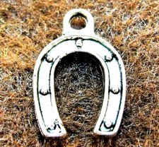 20Pcs Tibetan Silver Horse HORSESHOE Charms Pendants Drops Jewelry Finding W26