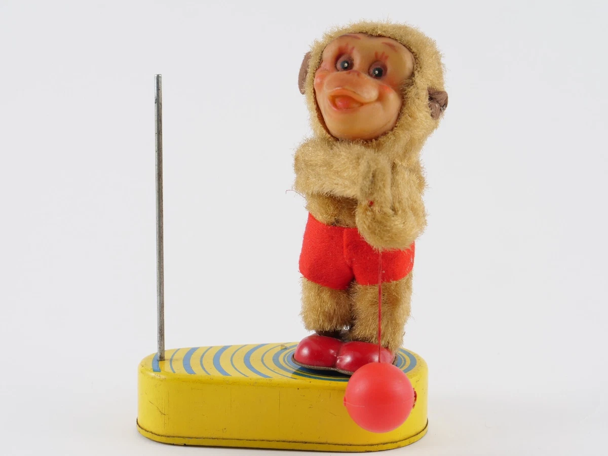 Ancien jouet mécanique automate animal tôle sauterelle grillon JAPAN années 60