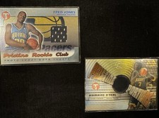 JERMAINE O'NEAL & Fred Jones; Pristine Basketball Cards With Jersey Piece 2003
