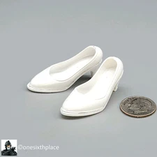1:6 Triad Toys Female White High Heels Shoes Style A (Short Heel) 12" Figures