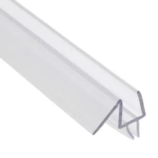Frameless Shower Door Seal Clear Vinyl 3/8in x 36in Bottom Water Barrier Strip