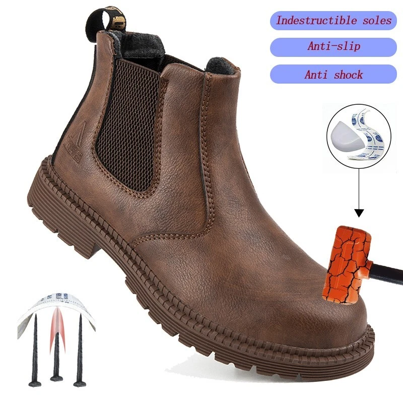 Waterproof Indestructible Men Work Safety Boot all-season outdoor steel toe shoe