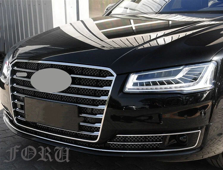 Parachoques delantero de coche para Audi A8 A8L D5 2015-2017 parrilla luz antiniebla rejillas cubierta Foto 4 de 4
