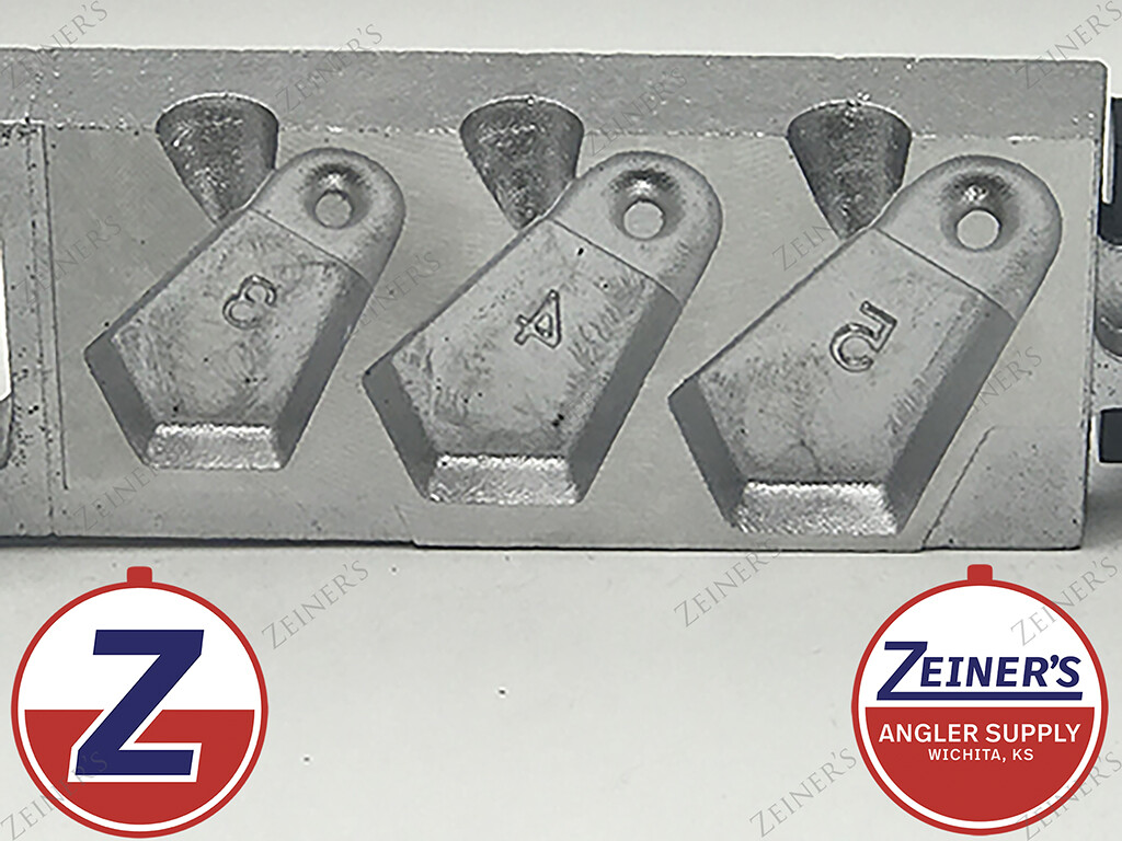 3356 New Do It Flat Bank Sinker Mold sizes 3, 4, oz