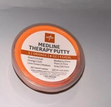 Soft Hand Therapy Putty Medline - Physical Therapy Strength Orange Soft 4 oz.