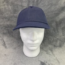 Blank Hat Cap Adult Blue Strap Back Canvas Casual Baseball Otto Collection