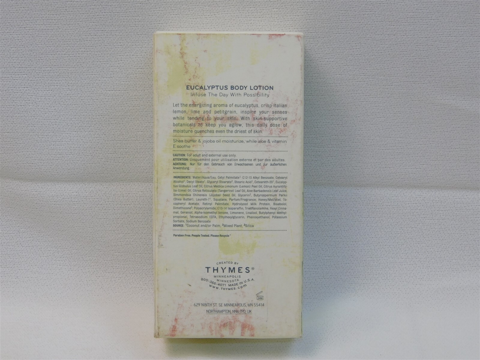 Thymes Eucalyptus Body Lotion 9.25 fl oz New in Box eBay