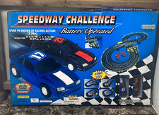 Artin Speedway Challenge Ford Mustang Battery Operated Slot Car Racing NEW
