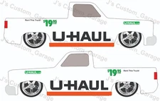 Uhaul V2 83 Silverado 1/64 custom white toner water slide Decals For Hot Wheels