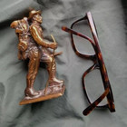 Bronze Mountain Man Sculpture Outdoorsman. Hiker, Forestry, Soudough, Figurine  — photo 2