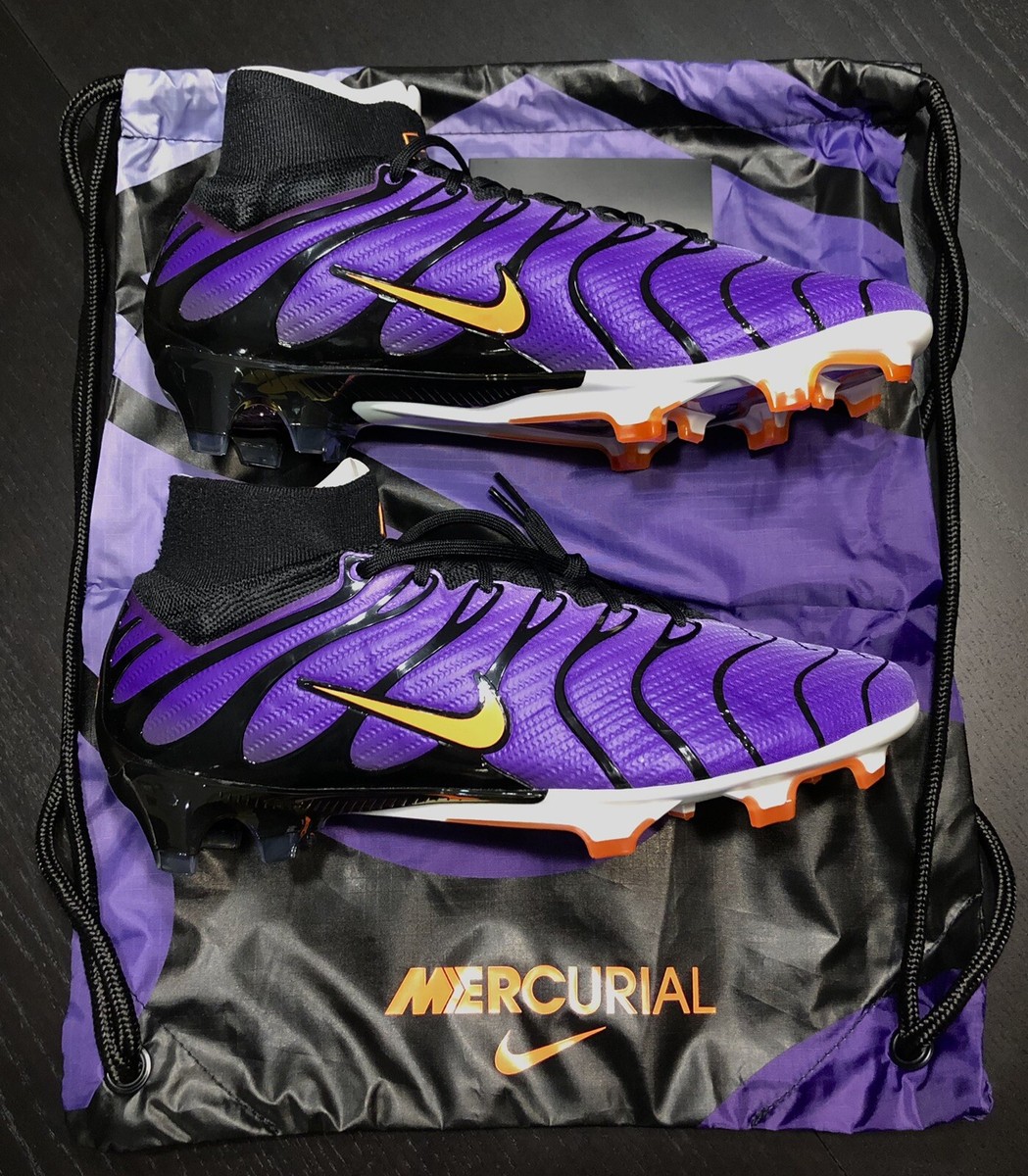 NIKE MERCURIAL SUPERFLY 9 FG Cleat Air Max Purple Orange - Size