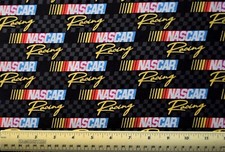 Camelot Fabrics Nascar Word Stripes Racing Sport By the 1/4 yd cotton fabric