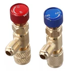 2PCS Air Conditioning Fluorine Safety Manual Valve-Adapter R22 & R410 Connector