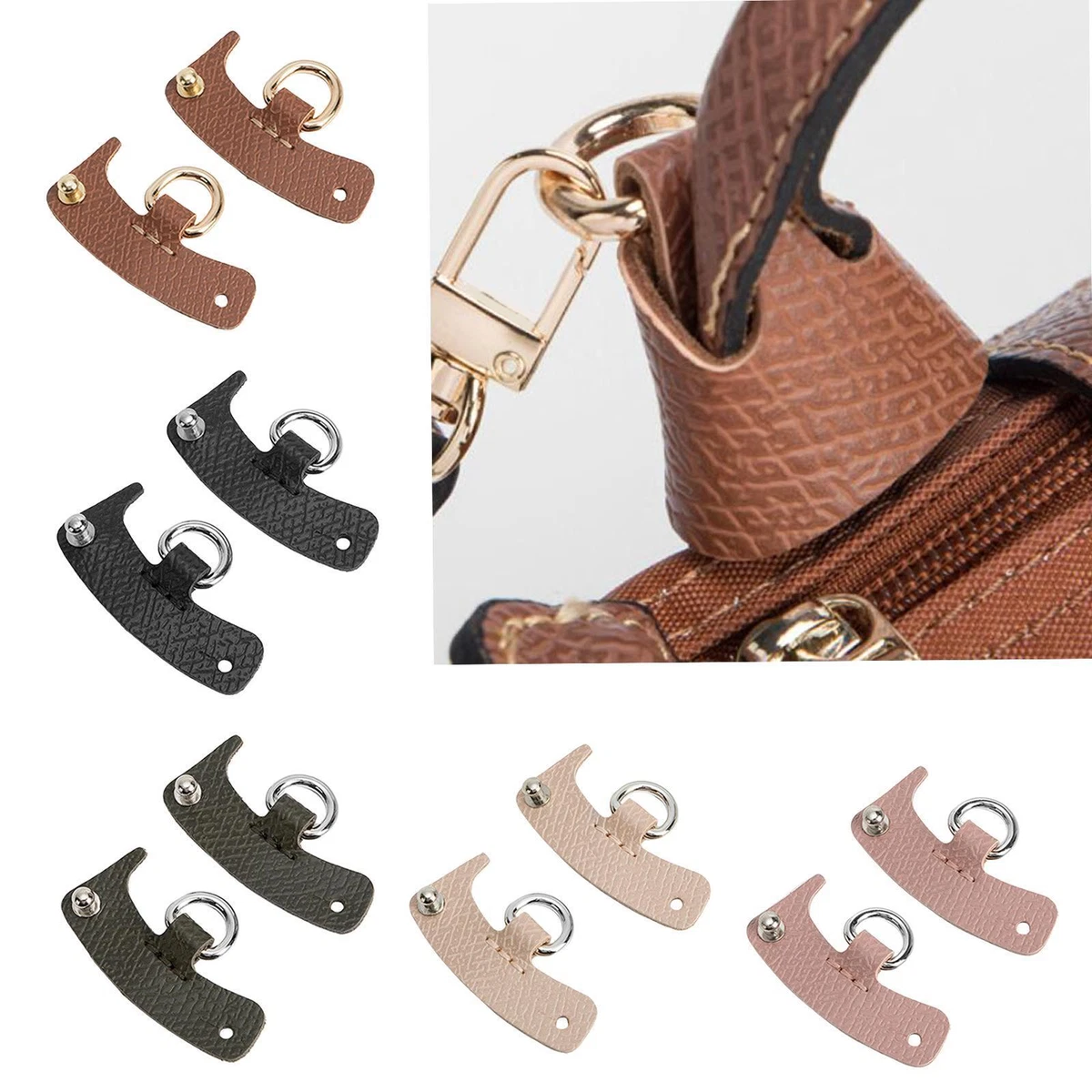 Bag Strap D Rings No Punching Handbag Strap Loop for Clutch Bag Accessories